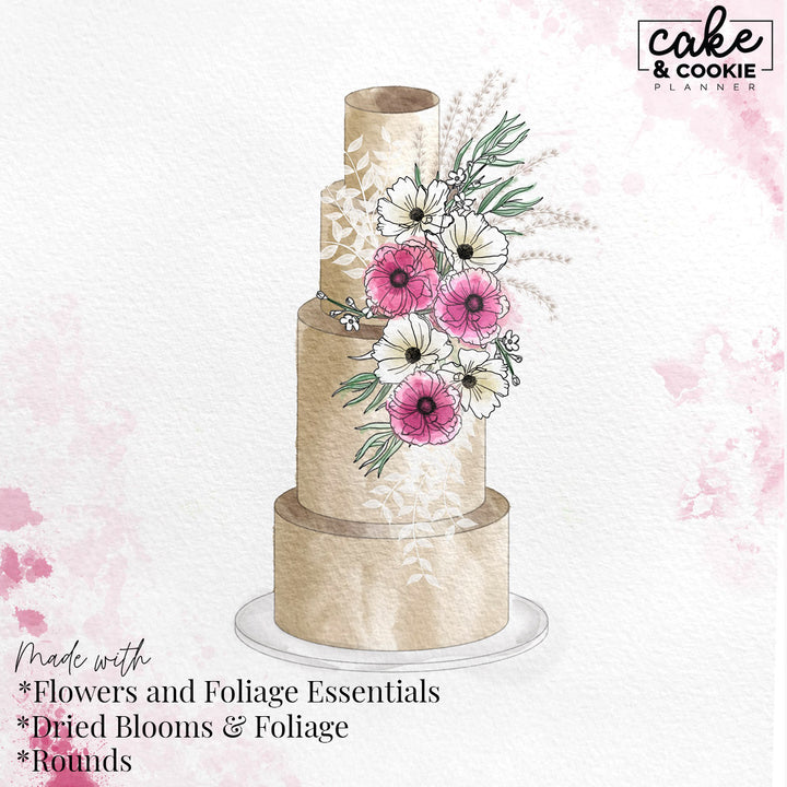 Flowers & Foliage Essentials Procreate Pack - Digital Cake Sketching