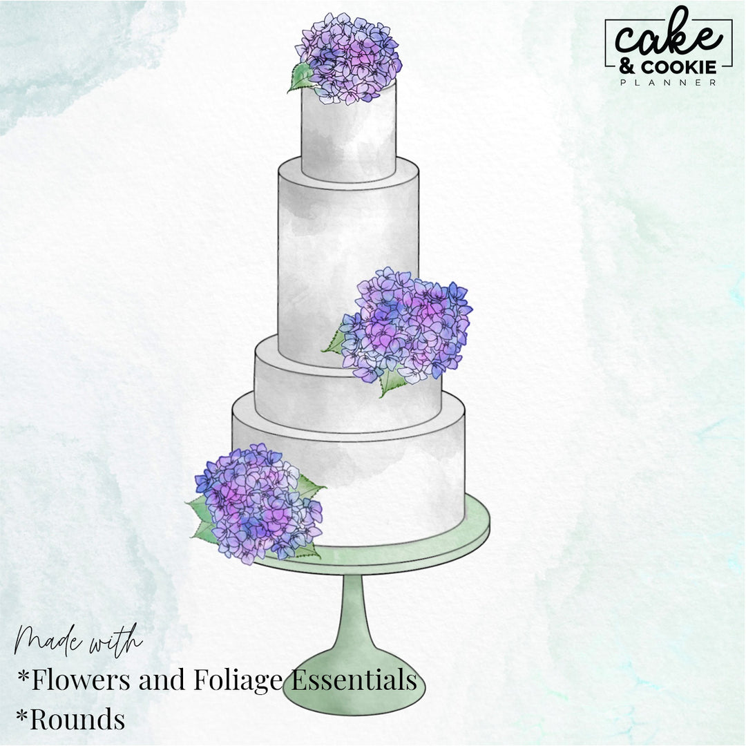 Flowers & Foliage Essentials Procreate Pack - Digital Cake Sketching