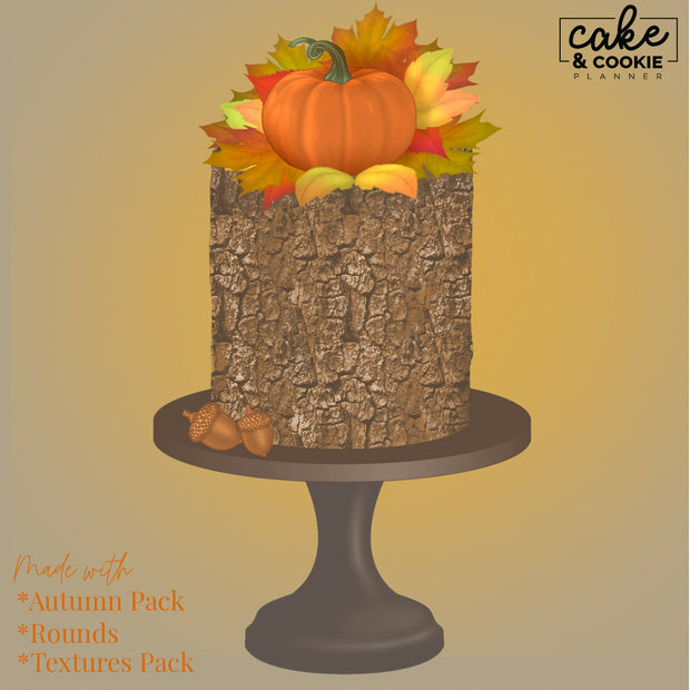 Autumn Seasonal Procreate Pack - Digital Cake Sketching
