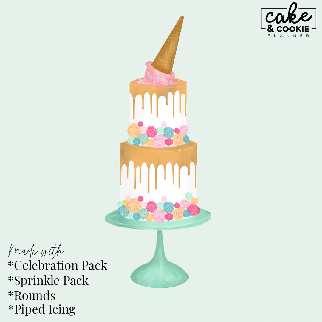 Piped Icing Procreate Pack - Digital Cake Sketching