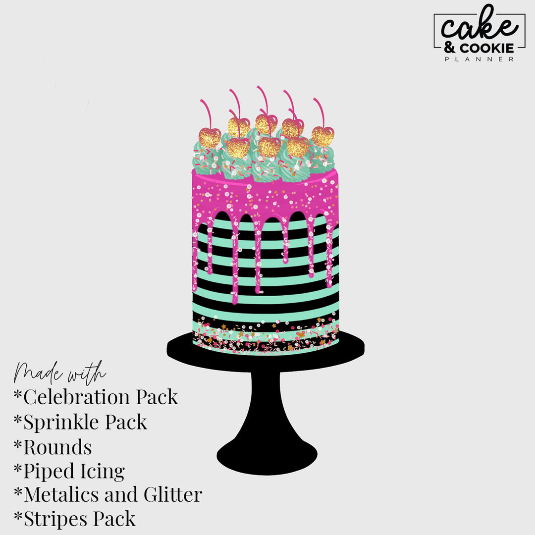 Piped Icing Procreate Pack - Digital Cake Sketching