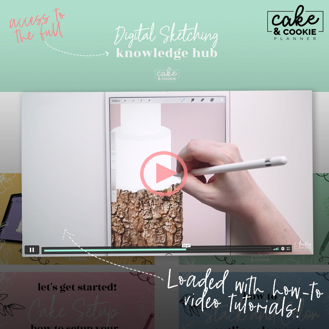 Cake Slice Procreate Pack - Digital Cake Sketching