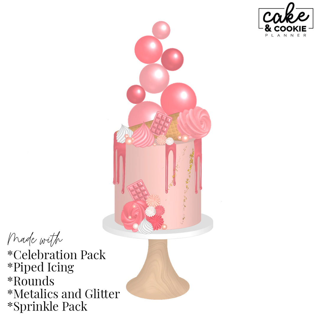 Celebration Toppers Procreate Pack - Digital Cake Sketching