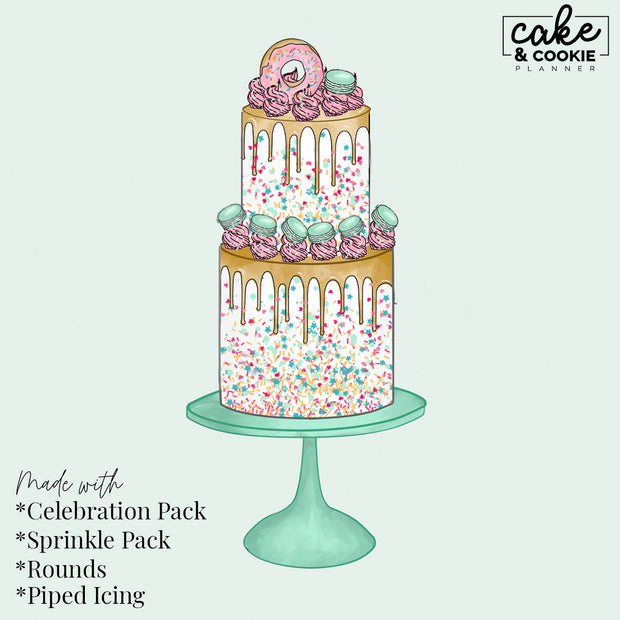 Celebration Toppers Procreate Pack - Digital Cake Sketching