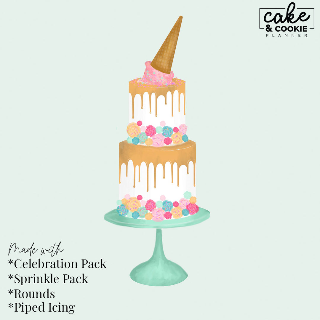 Celebration Toppers Procreate Pack - Digital Cake Sketching