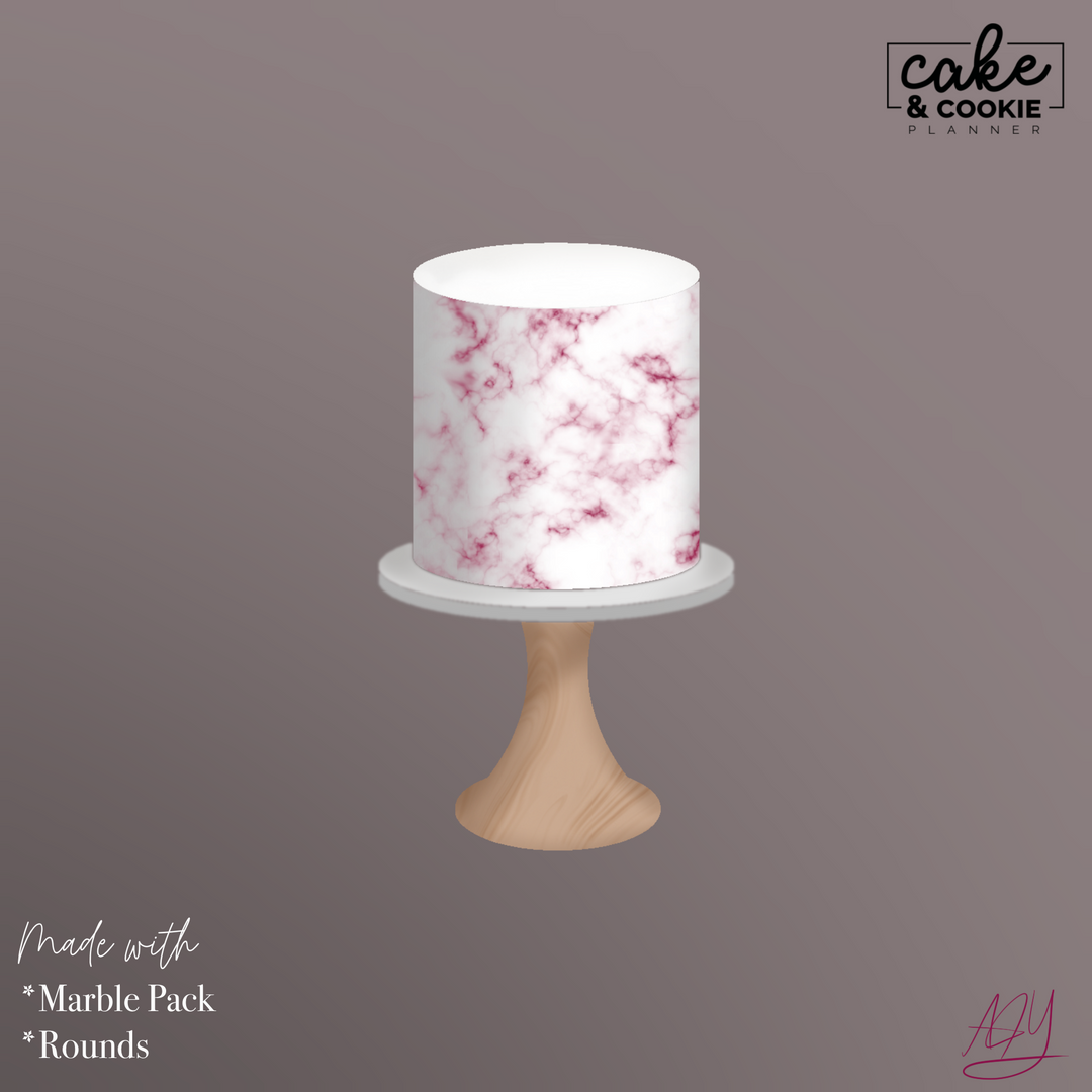 Marble Brushes & Stamps Procreate Pack - Digital Cake Sketching