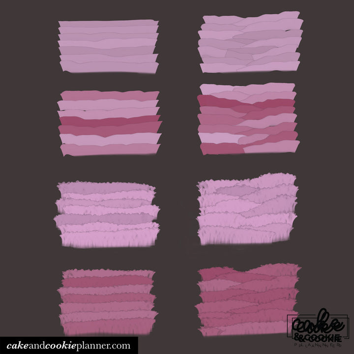 Ruffle Brushes Procreate Pack - Digital Cake Sketching