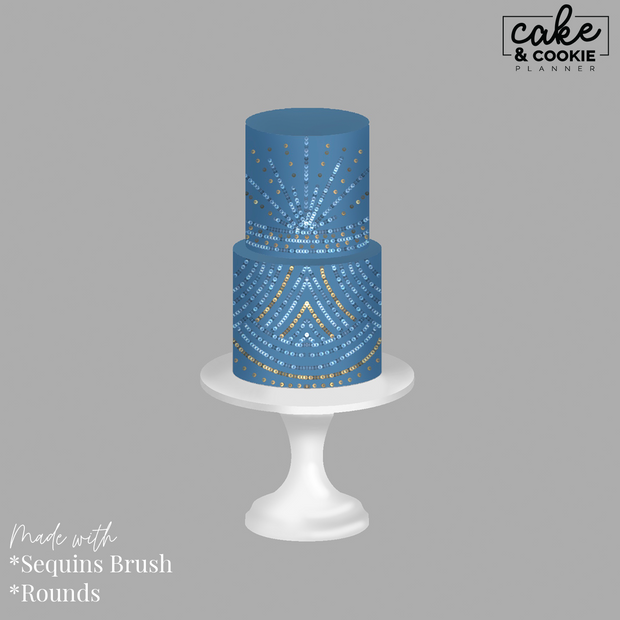 Sequins Brushes Procreate Pack - Digital Cake Sketching