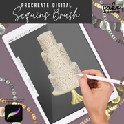 Sequins Brushes Procreate Pack - Digital Cake Sketching