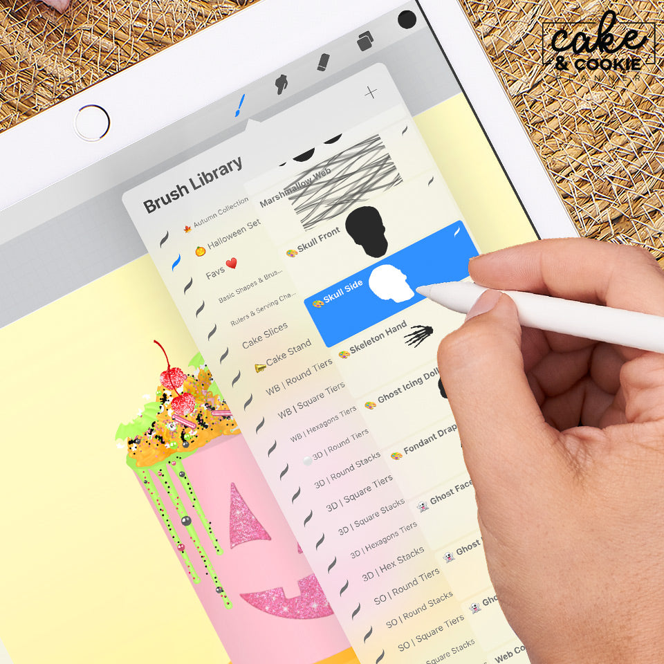 Halloween - Seasonal Procreate Pack - Digital Cake Sketching
