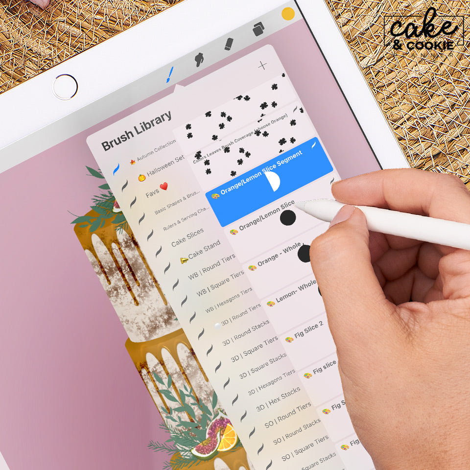 Autumn Seasonal Procreate Pack - Digital Cake Sketching