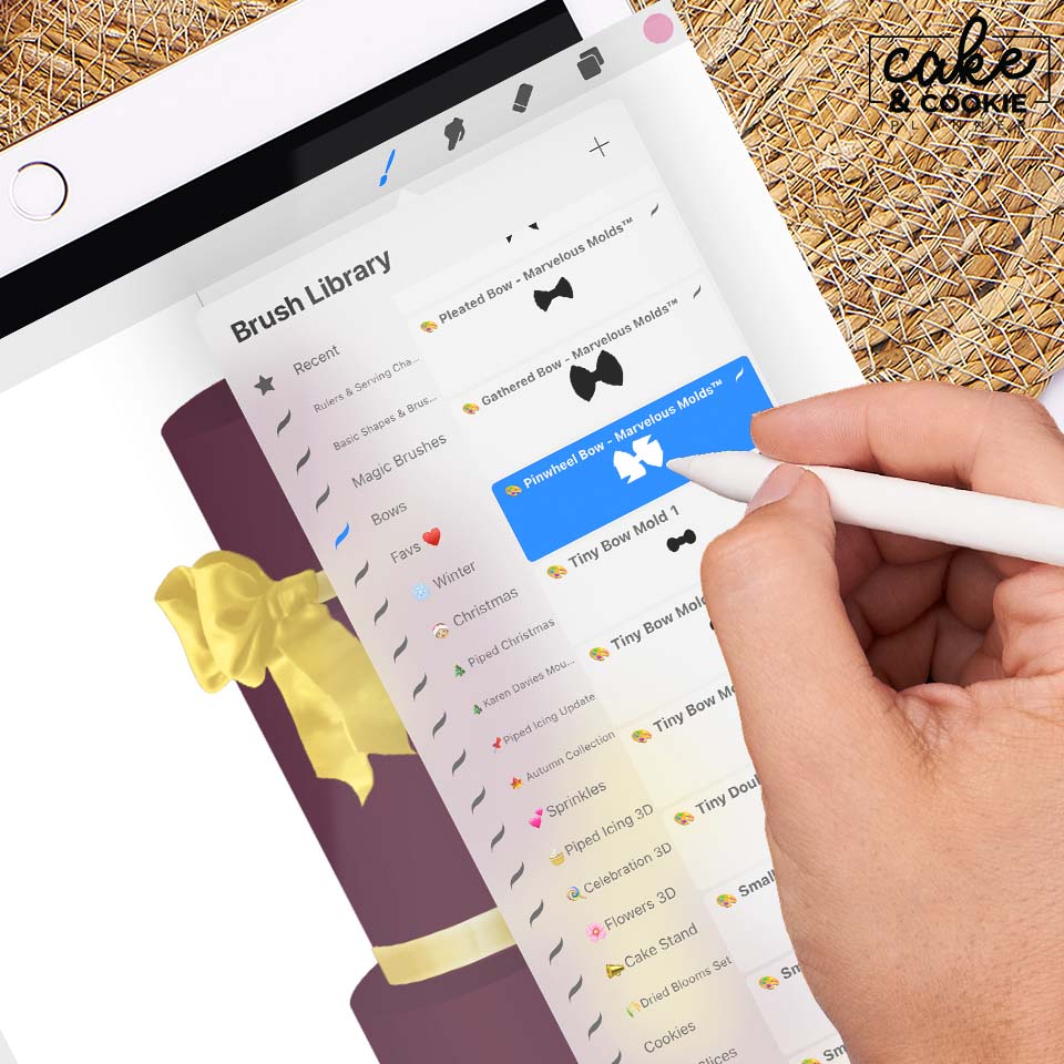 Bows Procreate Pack - Digital Cake Sketching