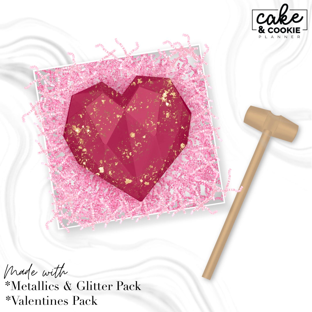 Valentines Stamps & Brushes Procreate Mini Pack - Digital Cake Sketching
