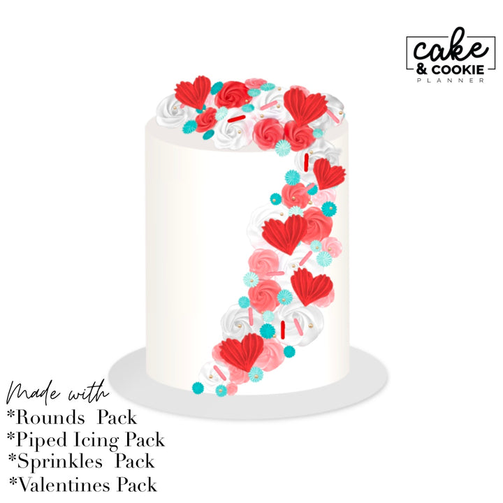 Valentines Stamps & Brushes Procreate Mini Pack - Digital Cake Sketching