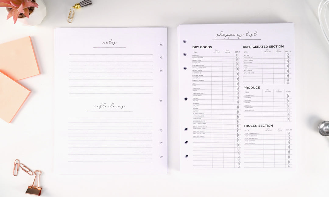 Planner Insert Refills - 2025