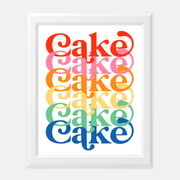 "Rainbow Layer Cake" Print