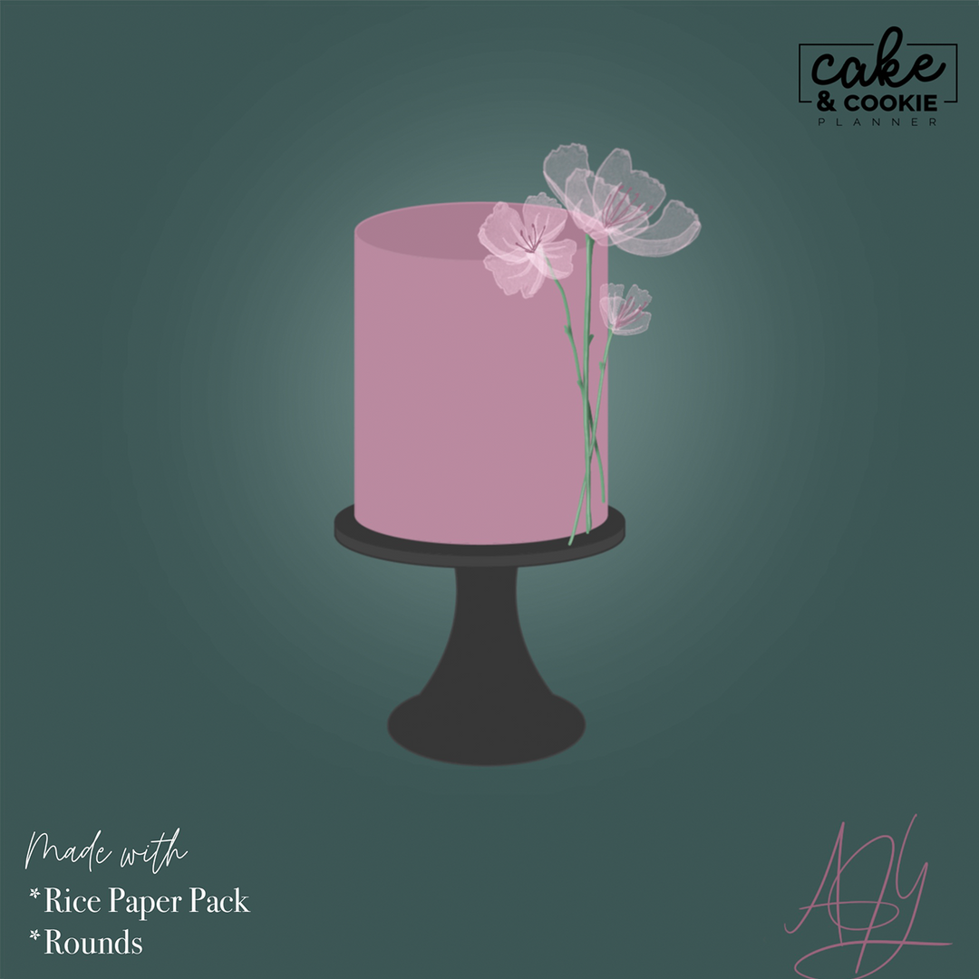Rice Paper Brushes & Stamps Procreate Pack - Digital Cake Sketching ...