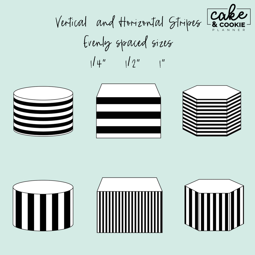 Stripe Stamps & Brushes Procreate Pack - Digital Cake Sketching