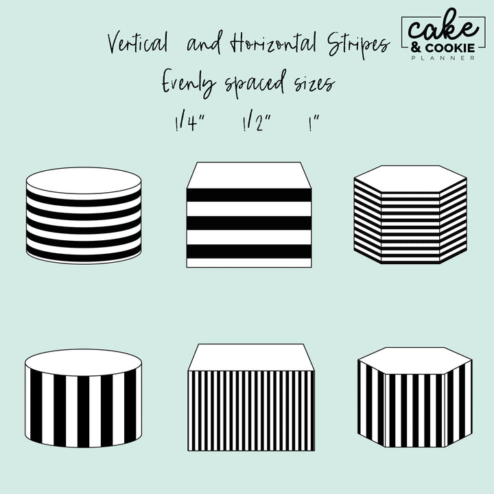 Stripe Stamps & Brushes Procreate Pack - Digital Cake Sketching